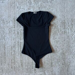 Free People Black Bodysuit